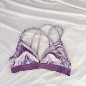 PINK Victoria's Secret Velvet Bralette - Lavender